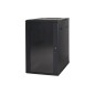 ARMADIO RACK 19" 18 UNITA' DA MURO (A) 905 X( L) 600 X (P) 450 NERO DISASSEMBLATO PORTA VETRO
