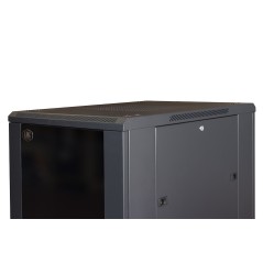 ARMADIO RACK PER RETI 19" 22U (A)1166, (L)600, (P)800 COLORE NERO PORTA VETRO