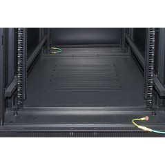 ARMADIO RACK PER RETI 19" 22U (A)1166, (L)600, (P)800 COLORE NERO PORTA VETRO