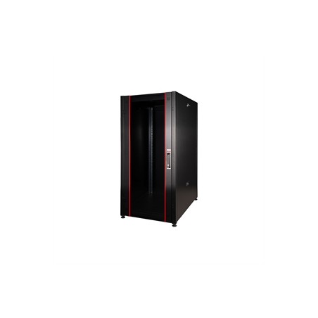 ARMADIO RACK PER RETI 19" 26U (A)1291, (L)800, (P)800 COLORE NERO PORTA VETRO SERIE EAVI