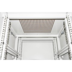 ARMADIO RACK 19" 27U (A)1388 (L)600 (P)1000 COLORE GRIGIO PORTA VETRO