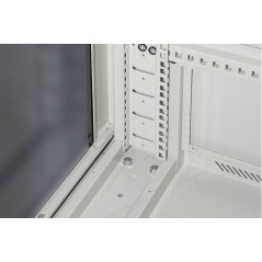 ARMADIO RACK 19" 27U (A)1388 (L)600 (P)1000 COLORE GRIGIO PORTA VETRO