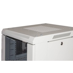 ARMADIO RACK 19" 27U (A)1388 (L)600 (P)1000 COLORE GRIGIO PORTA VETRO