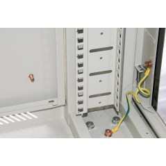 ARMADIO RACK 19" 27U (A)1388 (L)600 (P)1000 COLORE GRIGIO PORTA VETRO