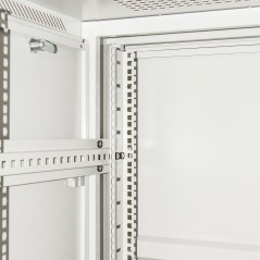 ARMADIO RACK 19" 27U (A)1388 (L)600 (P)1000 COLORE GRIGIO PORTA METALLO TRAFORATA