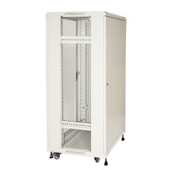 ARMADIO RACK 19" 27U (A)1388 (L)600 (P)1000 COLORE GRIGIO PORTA METALLO TRAFORATA
