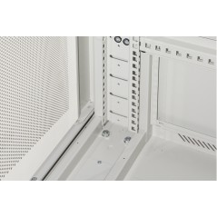 ARMADIO RACK 19" 27U (A)1388 (L)600 (P)1000 COLORE GRIGIO PORTA METALLO TRAFORATA