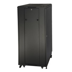 ARMADIO RACK 19" 27U (A)1388 (L)600 (P)1000 COLORE NERO PORTA VETRO