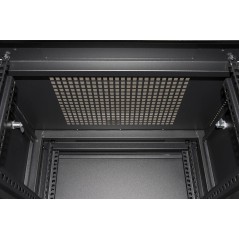 ARMADIO RACK 19" 27U (A)1388 (L)600 (P)1000 COLORE NERO PORTA VETRO