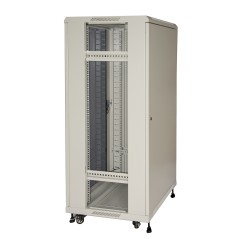 ARMADIO RACK 19" 27U (A)1388 (L)600 (P)600 COLORE GRIGIO PORTA VETRO