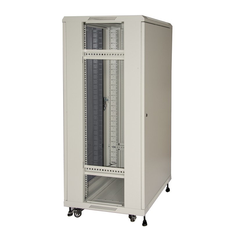 ARMADIO RACK 19" 27U (A)1388 (L)600 (P)600 COLORE GRIGIO PORTA VETRO
