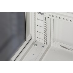 ARMADIO RACK 19" 27U (A)1388 (L)600 (P)600 COLORE GRIGIO PORTA VETRO
