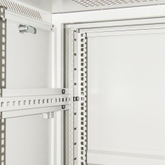ARMADIO RACK 19" 27U (A)1388 (L)600 (P)600 COLORE GRIGIO PORTA VETRO