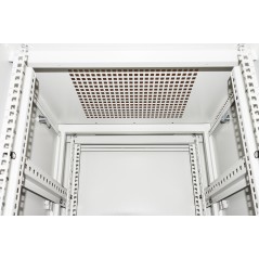 ARMADIO RACK 19" 27U (A)1388 (L)600 (P)600 COLORE GRIGIO PORTA VETRO
