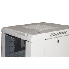 ARMADIO RACK 19" 27U (A)1388 (L)600 (P)600 COLORE GRIGIO PORTA VETRO