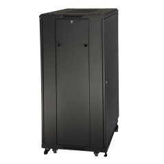 ARMADIO RACK 19" 27U (A)1388 (L)600 (P)600 COLORE NERO PORTA VETRO