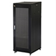 ARMADIO RACK 19 27U (A)1388 (L)600 (P)600 COLORE NERO PORTA METALLO TRAFORATA