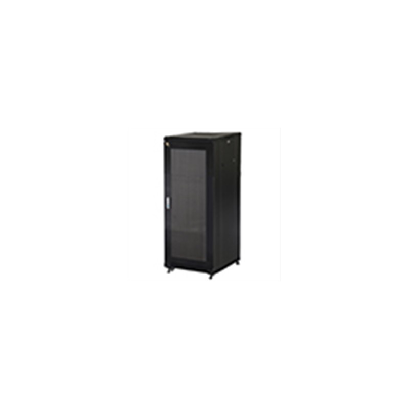 ARMADIO RACK 19 27U (A)1388 (L)600 (P)600 COLORE NERO PORTA METALLO TRAFORATA