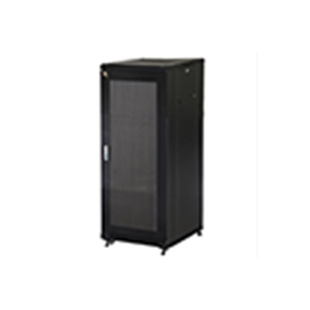 ARMADIO RACK 19 27U (A)1388 (L)600 (P)600 COLORE NERO PORTA METALLO TRAFORATA