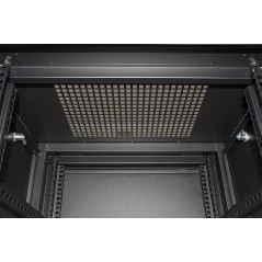 ARMADIO RACK 19 27U (A)1388 (L)600 (P)600 COLORE NERO PORTA METALLO TRAFORATA