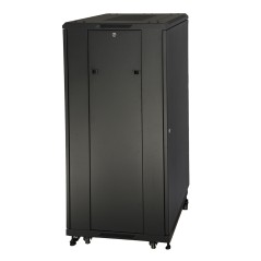 ARMADIO RACK 19 27U (A)1388 (L)600 (P)600 COLORE NERO PORTA METALLO TRAFORATA