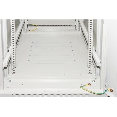 ARMADIO RACK 19" PER RETI 27U (A)1388 (L)600 (P)800 COLORE GRIGIO PORTA VETRO