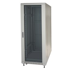 ARMADIO RACK 19" PER RETI 32U (A)1610, (L)600, (P)600 COLORE GRIGIO PORTA VETRO