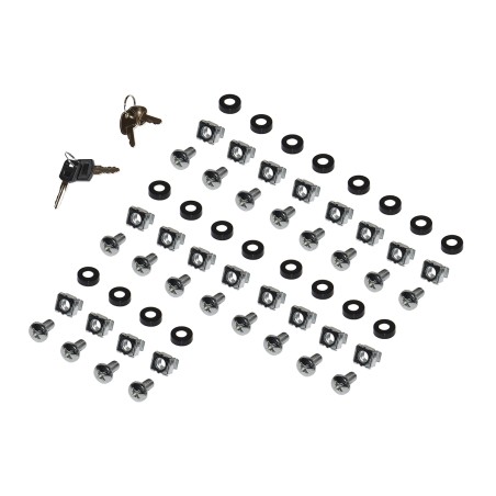 ARMADIO RACK 19" PER RETI 32U (A)1610, (L)600, (P)800 COLORE GRIGIO PORTA VETRO