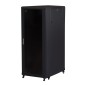 ARMADIO RACK 19" PER RETI 32U (A)1610, (L)600, (P)800 COLORE NERO PORTA VETRO