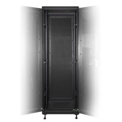 ARMADIO RACK 19" PER RETI 37U (A)1833, (L)600, (P)1000 COLORE NERO PORTA TRAFORATA
