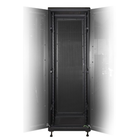ARMADIO RACK 19" PER RETI 37U (A)1833, (L)600, (P)1000 COLORE NERO PORTA TRAFORATA