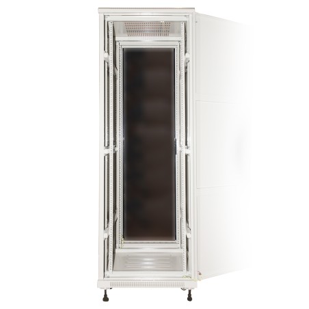 ARMADIO RACK 19" PER RETI 37U (A)1770, (L)600, (P)800 COLORE GRIGIO PORTA VETRO