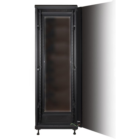 ARMADIO RACK 19" PER RETI 37U (A)1770, (L)600, (P)800 COLORE NERO PORTA VETRO