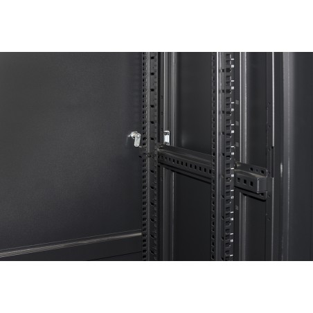 ARMADIO RACK 19" PER RETI 37U (A)1770, (L)600, (P)800 COLORE NERO PORTA VETRO