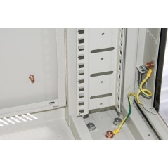 ARMADIO RACK 19" 42U (A)2055, (L)600, (P)1000 COLORE GRIGIO PORTA VETRO