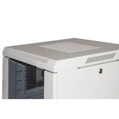 ARMADIO RACK 19" 42U (A)2055, (L)600, (P)1000 COLORE GRIGIO PORTA VETRO