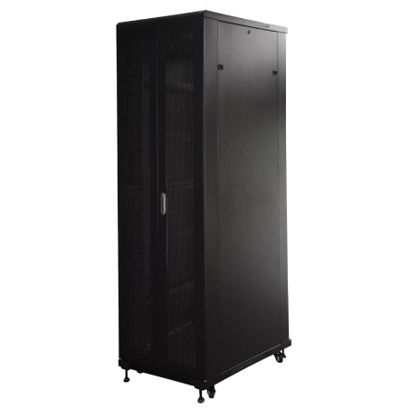 ARMADIO RACK 19" 42U (A)2055, (L)600, (P)1000 COLORE NERO PORTA TRAFORATA