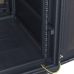 ARMADIO RACK 19" 42U (A)2055, (L)600, (P)1000 COLORE NERO PORTA TRAFORATA