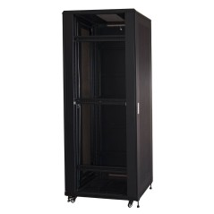 ARMADIO RACK 19" 42U (A)2055, (L)600, (P)1000 COLORE NERO PORTA TRAFORATA