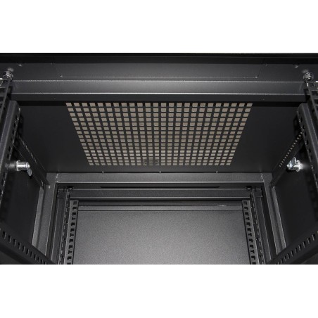 ARMADIO RACK 19" 42U (A)2055, (L)600, (P)1000 COLORE NERO PORTA VETRO