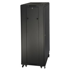 ARMADIO RACK 19" 42U (A)2055, (L)600, (P)1000 COLORE NERO PORTA VETRO