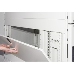 ARMADIO RACK 19" 42U CON 4 COMPARTIMENTI 1992(A) X 1070(P) X 600(L) GRIGIO PORTE TRAFORATE
