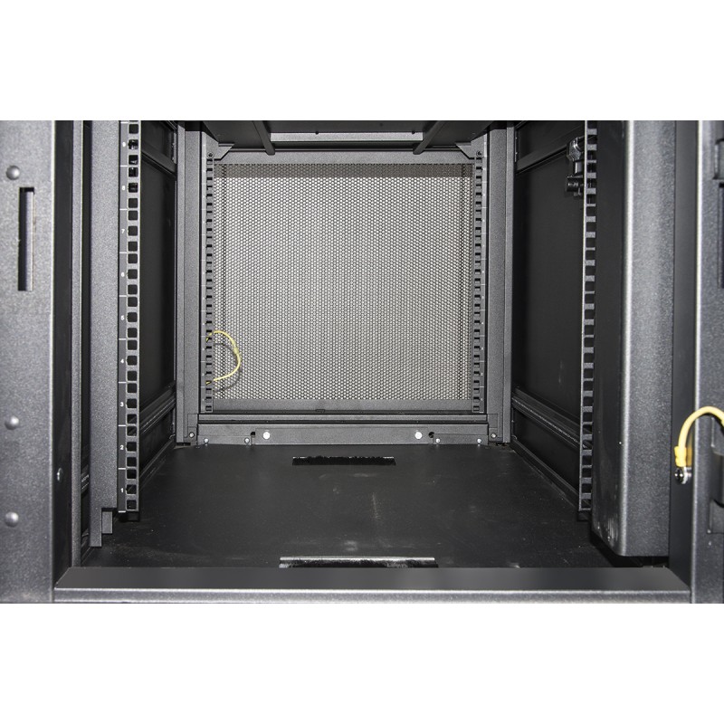 ARMADIO RACK 19" 42U CON 4 COMPARTIMENTI 1992(A) X 1070(P) X 600(L) NERO PORTE TRAFORATE
