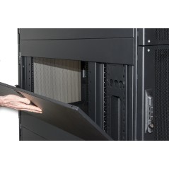 ARMADIO RACK 19" 42U CON 4 COMPARTIMENTI 1992(A) X 1070(P) X 600(L) NERO PORTE TRAFORATE