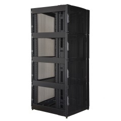 ARMADIO RACK 19" 42U CON 4 COMPARTIMENTI 1992(A) X 1070(P) X 600(L) NERO PORTE TRAFORATE