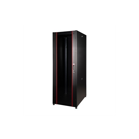 ARMADIO RACK PER RETI 19" 42U (A)2000, (L)600, (P)600 COLORE NERO PORTA TRAFORATA SERIE EAVI