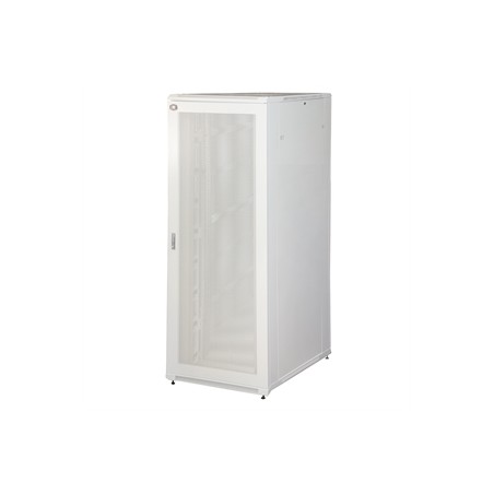 ARMADIO RACK 19" 42U (A)2055, (L)800, (P)1000 PORTA TRAFORATA COLORE GRIGIO CON GUIDACAVI LATERALE