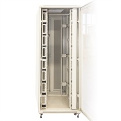 ARMADIO RACK 19" 42U (A)2055, (L)800, (P)1000 PORTA TRAFORATA COLORE GRIGIO CON GUIDACAVI LATERALE