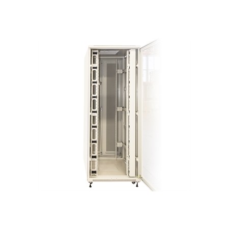 ARMADIO RACK 19" 42U (A)2055, (L)800, (P)1000 PORTA TRAFORATA COLORE GRIGIO CON GUIDACAVI LATERALE