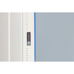 ARMADIO RACK 19" 42U (A)2055, (L)800, (P)1000 PORTA VETRO COLORE GRIGIO CON GUIDACAVI LATERALE